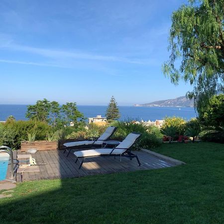 Villa Il Carrubo - elegante, con piscina e splendida vista sul mare Santa Marina Salina Esterno foto
